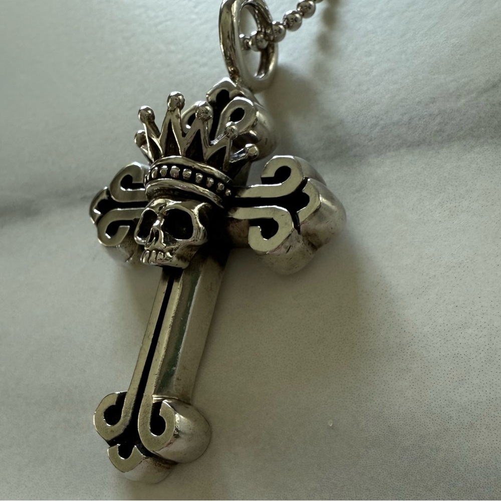 King Baby Studio Silver Cross Pendant Necklace - Picture 5 of 9